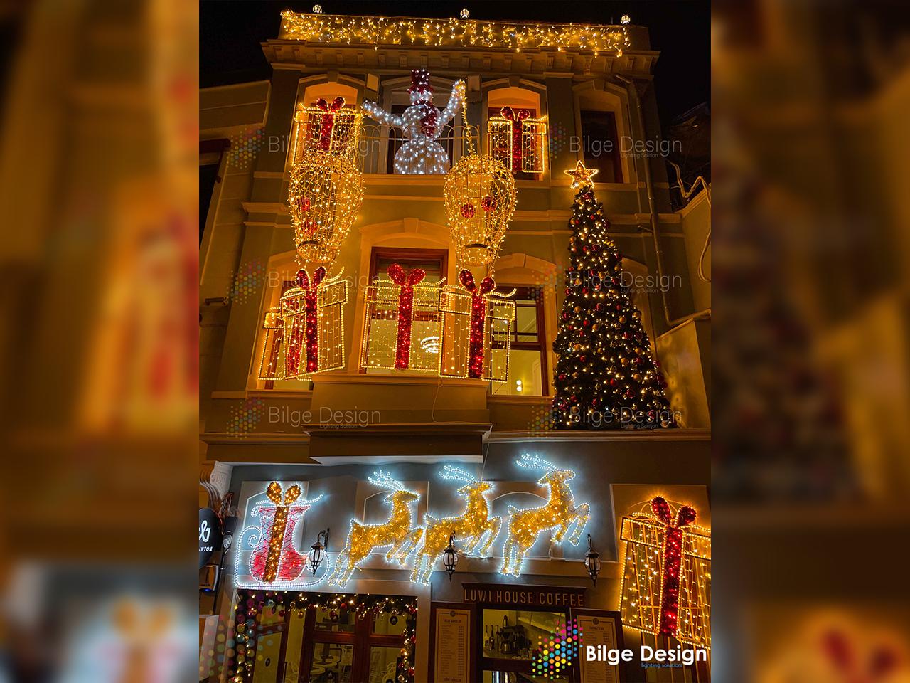 Luwi House Coffee-Yılbaşı Cephe Süslemesi-İstanbul