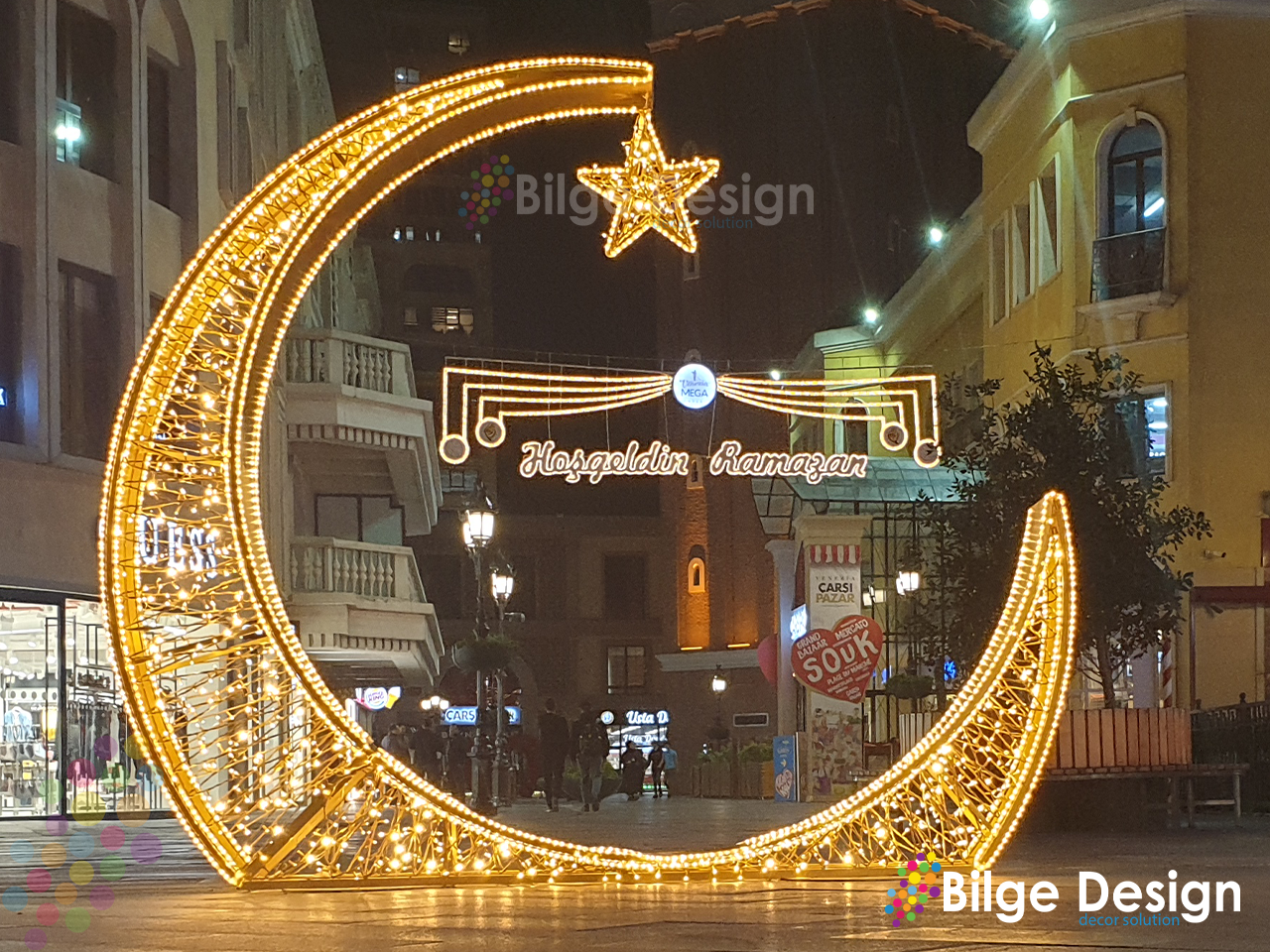 Venezia Mega Outlet - Hilal Dekoru/Cadde Motifi Ramazan Süslemesi -İstanbul