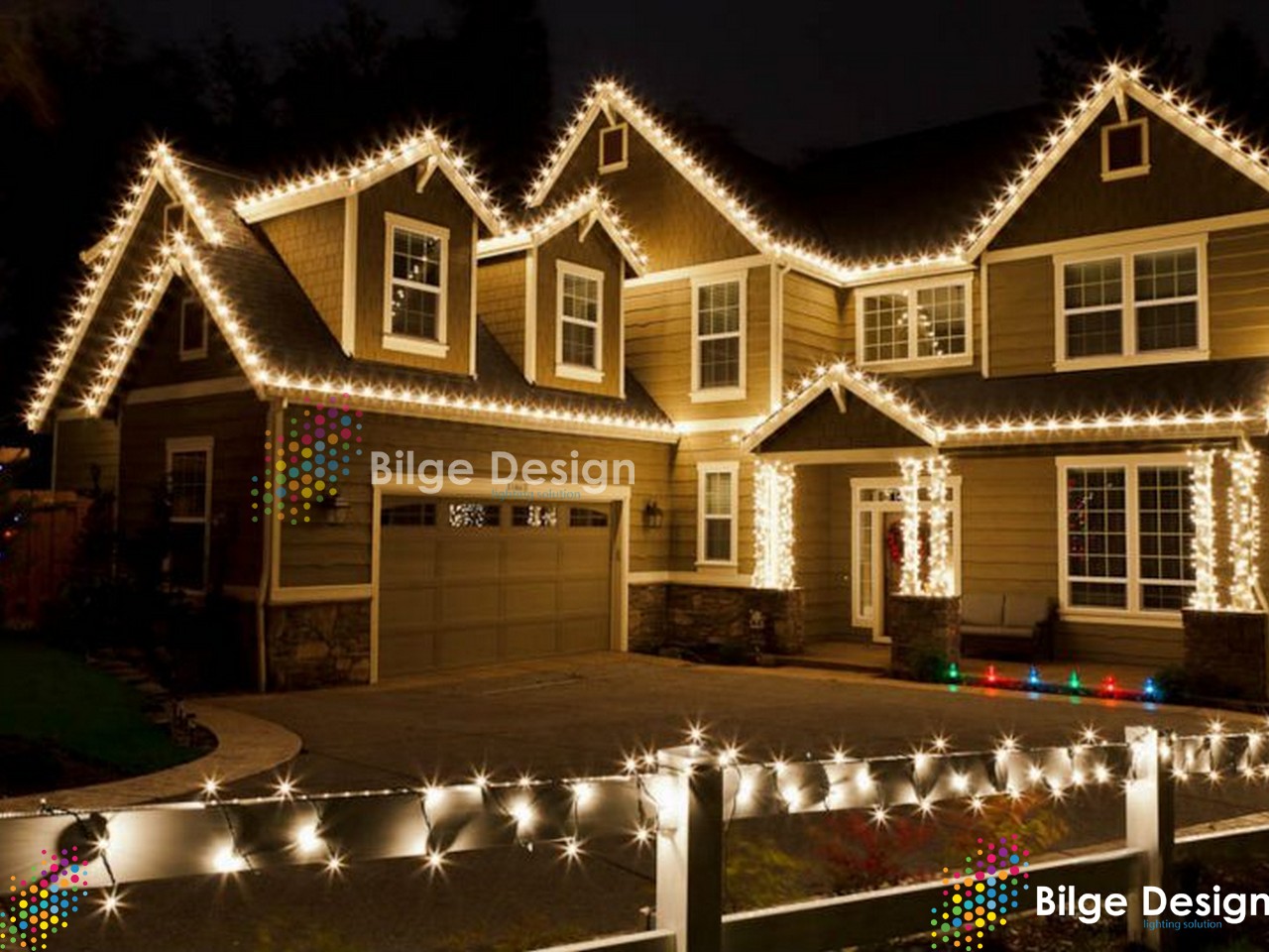 Villa Dış Cephe Işık Süslemeleri